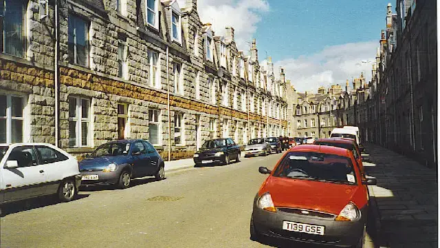 Granite tenements on Wallfield Place in Rosemount, Aberdeen