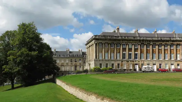 The Georgian terrace of the Royal Crescent in Bath