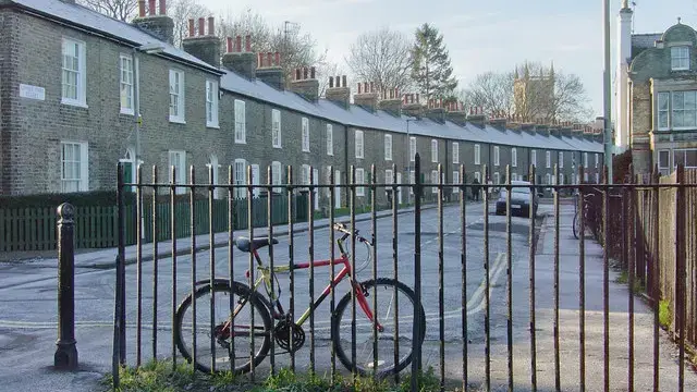Terraced housing on Lower Park Street in Cambridge