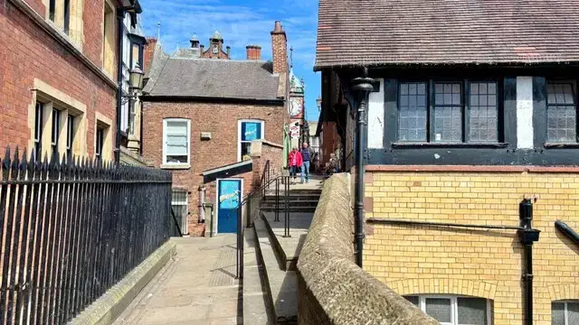 A section of the medieval city wall in Chester