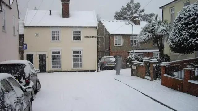 A residential street on Manor Road in Colchester
