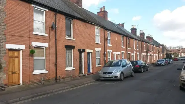 Terraced housing on Papillon Road in Colchester