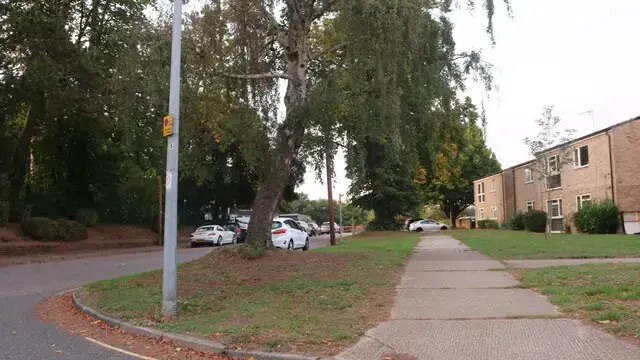 A residential street on Sussex Road in Colchester