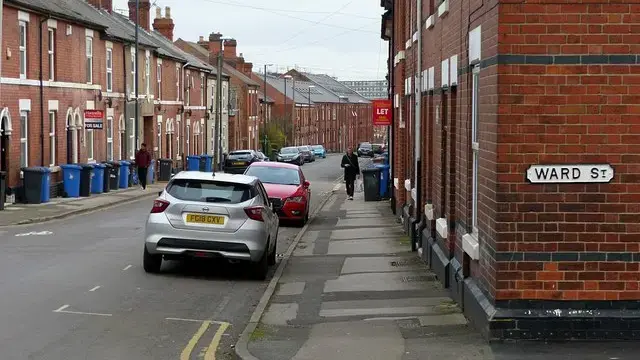 Housing along Drewry Lane in Derby