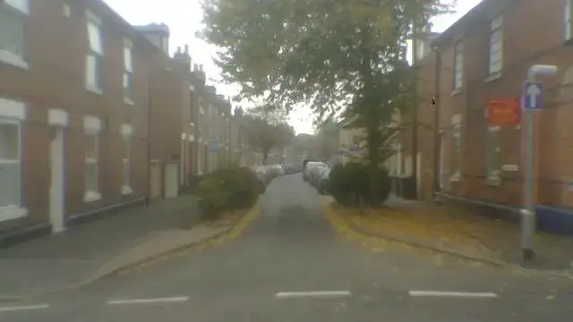 A terraced street in Derby seen from Drewry Lane