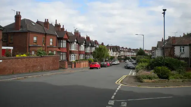 A residential street on Balmoral Road in Doncaster
