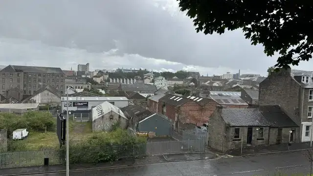 Tenement housing along Lochee Road in Dundee
