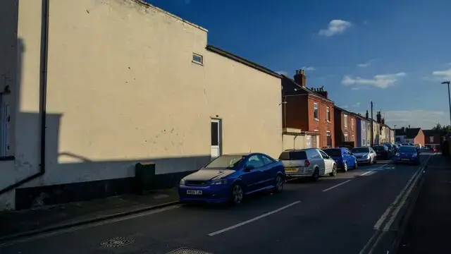 A terraced street at Grove Street in Gloucester
