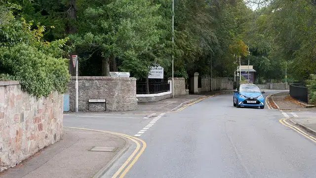 Housing along Annfield Road in Inverness