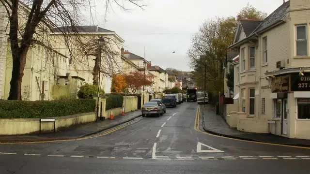 A terraced street at Kensington Place in Newport