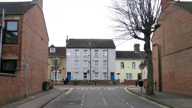 A residential road junction in Peterborough