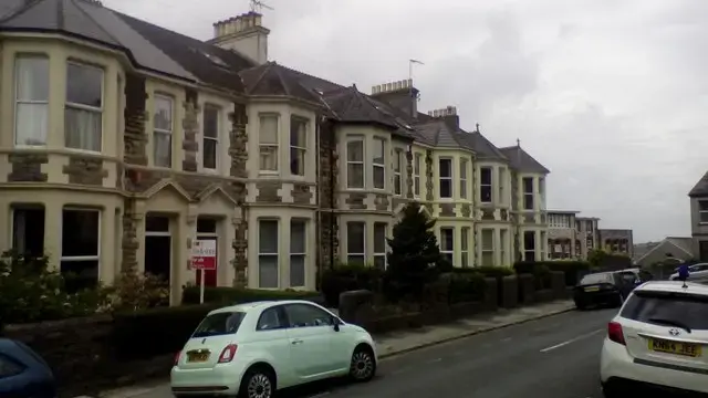 A two-storey Victorian terraced house on Lockyer Road in Mutley, Plymouth
