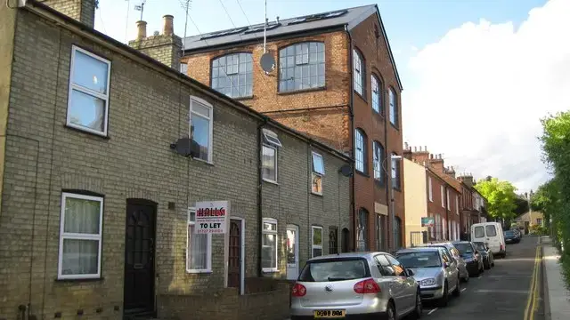 Inkerman Road in St Albans with a former hat factory building