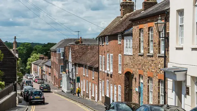 A terraced street at Lower Dagnall Street in St Albans