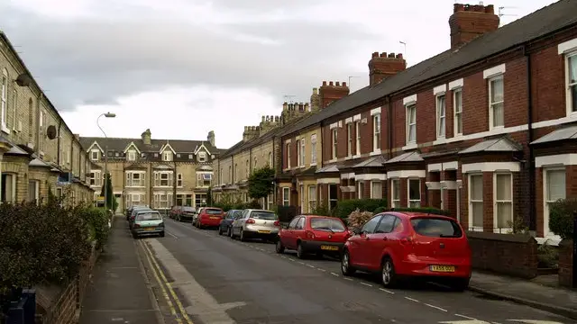 A terraced residential street in York